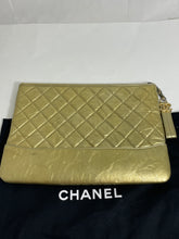 Load image into Gallery viewer, Chanel Gold Gabrielle Medium O case Clutch
