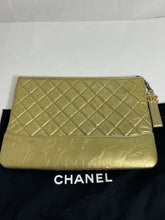 Load image into Gallery viewer, Chanel Gold Gabrielle Medium O case Clutch
