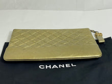 Load image into Gallery viewer, Chanel Gold Gabrielle Medium O case Clutch