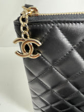 Load image into Gallery viewer, Chanel Black Lambskin O case Clutch