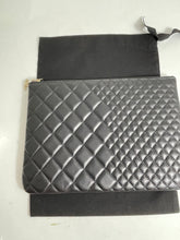 Load image into Gallery viewer, Chanel Black Lambskin O case Clutch