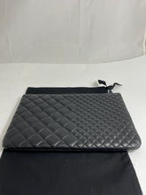 Load image into Gallery viewer, Chanel Black Lambskin O case Clutch