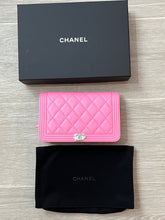 Load image into Gallery viewer, Chanel Pink WOC Boy Wallet On Chain Handbag