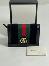 Load image into Gallery viewer, Gucci Black Suede Compact Wallet
