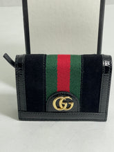 Load image into Gallery viewer, Gucci Black Suede Compact Wallet