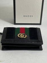 Load image into Gallery viewer, Gucci Black Suede Compact Wallet