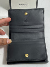 Load image into Gallery viewer, Gucci Black Suede Compact Wallet