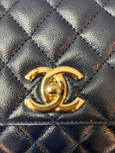 Load image into Gallery viewer, Chanel Navy Quilted Caviar Coco Handle Crossbody