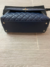 Load image into Gallery viewer, Chanel Navy Quilted Caviar Coco Handle Crossbody