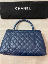 Load image into Gallery viewer, Chanel Navy Quilted Caviar Coco Handle Crossbody