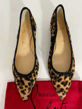 Load image into Gallery viewer, Christian Louboutin Hall Calf Hair Leopard Print Ballet Flats
