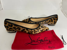 Load image into Gallery viewer, Christian Louboutin Hall Calf Hair Leopard Print Ballet Flats