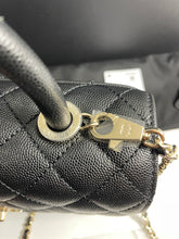 Load image into Gallery viewer, Chanel 21p Black Small Coco Handle Flap Bag Crossbody Bag