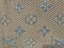 Load image into Gallery viewer, Louis Vuitton Logomania Camel Wool Silk Shine Scarf