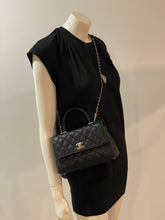 Load image into Gallery viewer, Chanel 21p Black Small Coco Handle Flap Bag Crossbody Bag