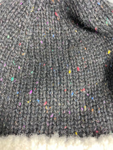 Load image into Gallery viewer, Chanel Black Ribbed Cashmere Speckled Hat