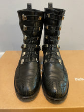 Load image into Gallery viewer, Christian Louboutin Black Horse Guarda Ankle Boots 38