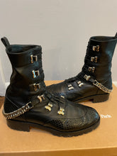 Load image into Gallery viewer, Christian Louboutin Black Horse Guarda Ankle Boots 38