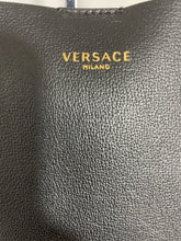 Load image into Gallery viewer, Versace Black Leather Tote Bag