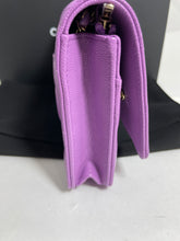 Load image into Gallery viewer, Chanel Classic Violet Caviar WOC Wallet On Chain Handbag