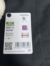 Load image into Gallery viewer, Chanel 22K Ecru/Black Tweed Small Backpack