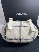 Load image into Gallery viewer, Chanel 22K Ecru/Black Tweed Small Backpack
