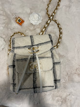 Load image into Gallery viewer, Chanel 22K Ecru/Black Tweed Small Backpack