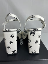 Load image into Gallery viewer, Chanel 22S White Logo Runway Sandals