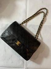 Load image into Gallery viewer, Chanel Vintage Black Lambskin Medium Double Flap Handbag