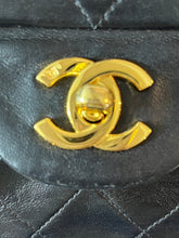 Load image into Gallery viewer, Chanel Vintage Black Lambskin Medium Double Flap Handbag