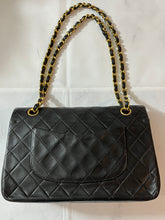 Load image into Gallery viewer, Chanel Vintage Black Lambskin Medium Double Flap Handbag