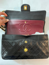 Load image into Gallery viewer, Chanel Vintage Black Lambskin Medium Double Flap Handbag