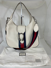 Load image into Gallery viewer, Gucci Dionysus Striped White Leather Hobo Bag