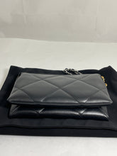Load image into Gallery viewer, Chanel 19 Black Quilted Wristlet Clutch Bag
