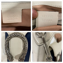 Load image into Gallery viewer, Gucci Dionysus Striped White Leather Hobo Bag