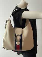 Load image into Gallery viewer, Gucci Dionysus Striped White Leather Hobo Bag
