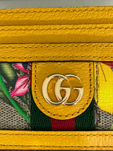 Load image into Gallery viewer, Gucci Ophidia GG Flora Leather Yellow Card Case