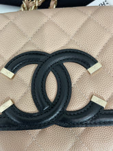 Load image into Gallery viewer, Chanel Beige Quilted Caviar Leather Filigree WOC