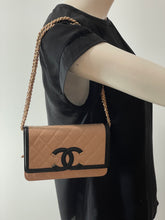 Load image into Gallery viewer, Chanel Beige Quilted Caviar Leather Filigree WOC