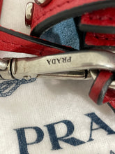 Load image into Gallery viewer, Prada Red Metallic Leather Studded Crossody Bag