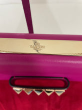 Load image into Gallery viewer, Valentino Magenta Leather Rockstud Va Va Voom Bag