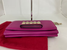 Load image into Gallery viewer, Valentino Magenta Leather Rockstud Va Va Voom Bag