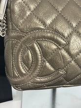 Load image into Gallery viewer, Chanel Metallic Bronze Quilted Cotton Club Pochette
