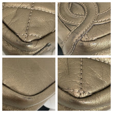 Load image into Gallery viewer, Chanel Metallic Bronze Quilted Cotton Club Pochette
