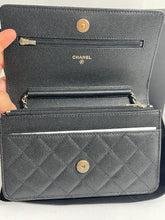 Load image into Gallery viewer, Chanel Black Caviar WOC Wallet On Chain Big CC Handbag