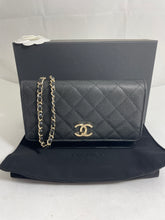 Load image into Gallery viewer, Chanel Black Caviar WOC Wallet On Chain Big CC Handbag