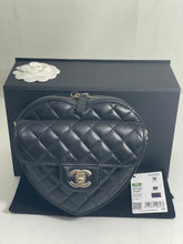 Load image into Gallery viewer, Chanel 22 Black Large Heart Crossbody Handbag