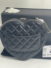 Load image into Gallery viewer, Chanel 22 Black Large Heart Crossbody Handbag