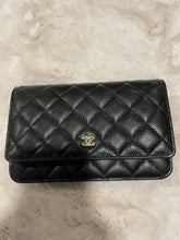 Load image into Gallery viewer, Chanel Classic Black Caviar WOC Wallet On Chain Handbag