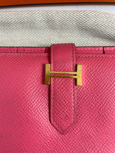 Load image into Gallery viewer, Hermes Bearn Rose Epsom Leather Azalee Wallet